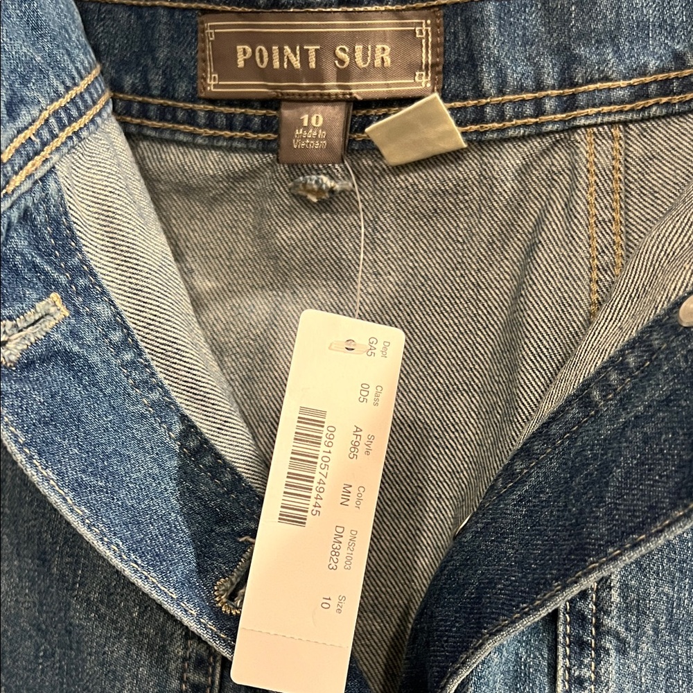 J. Crew Point Sur  Denim  Button-Front Pencil Skirt - Picture 2 of 3